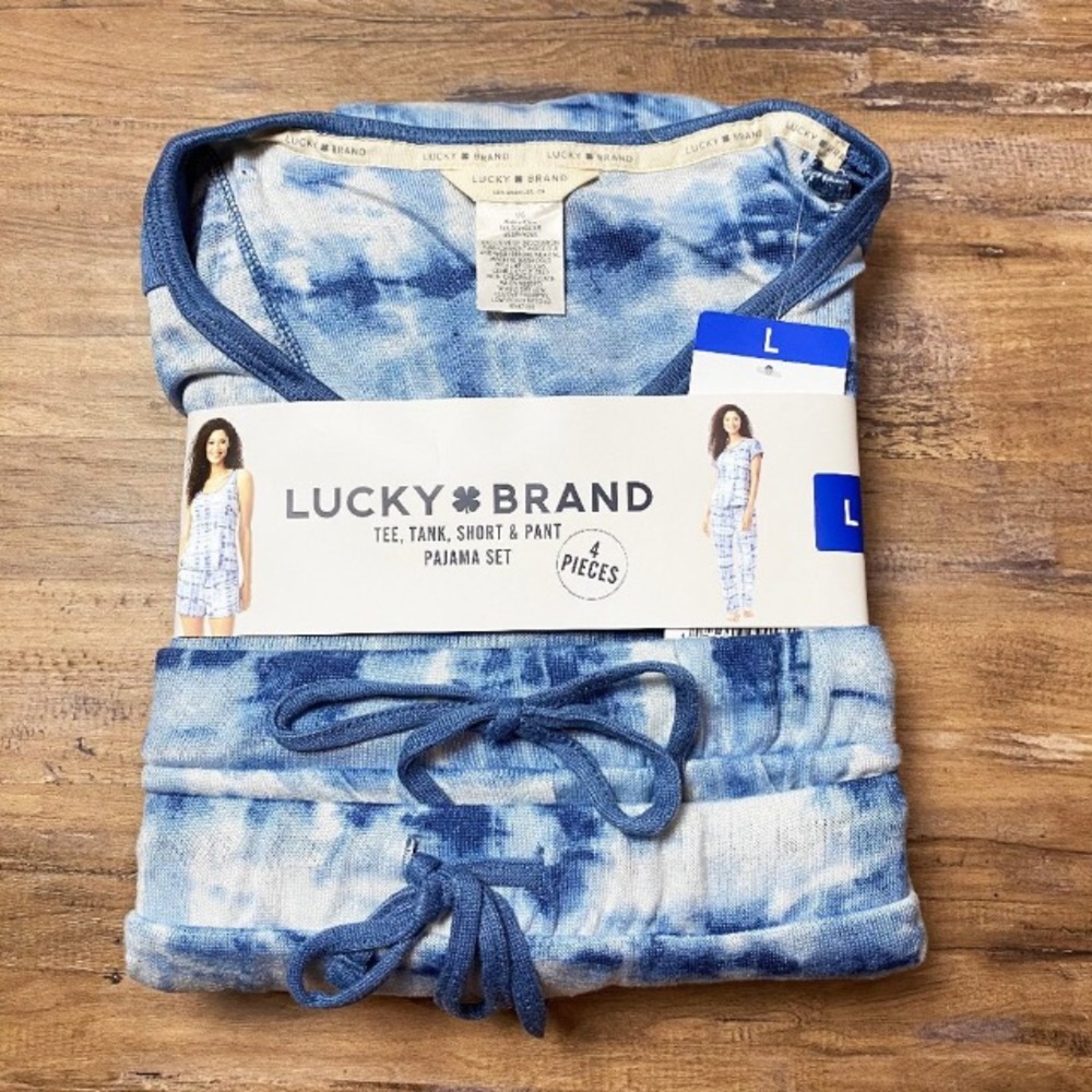 Lucky Brand Ladies' 4 piece PJ Set M XXL - Picture 2 of 2